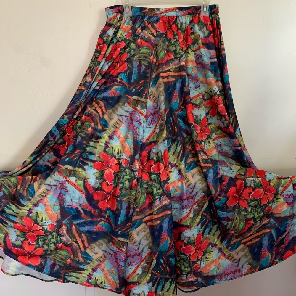Tropical maxi skirt floral, Hawaiian 🌺 size Medium